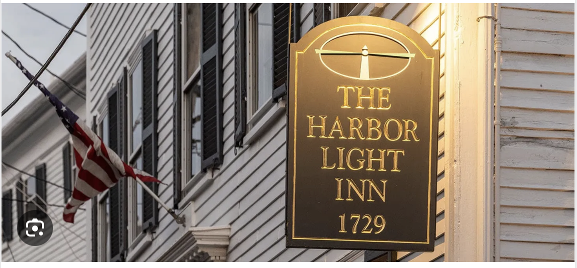 Harbor Light Inn sign — historic inn established 1729, Marblehead MA